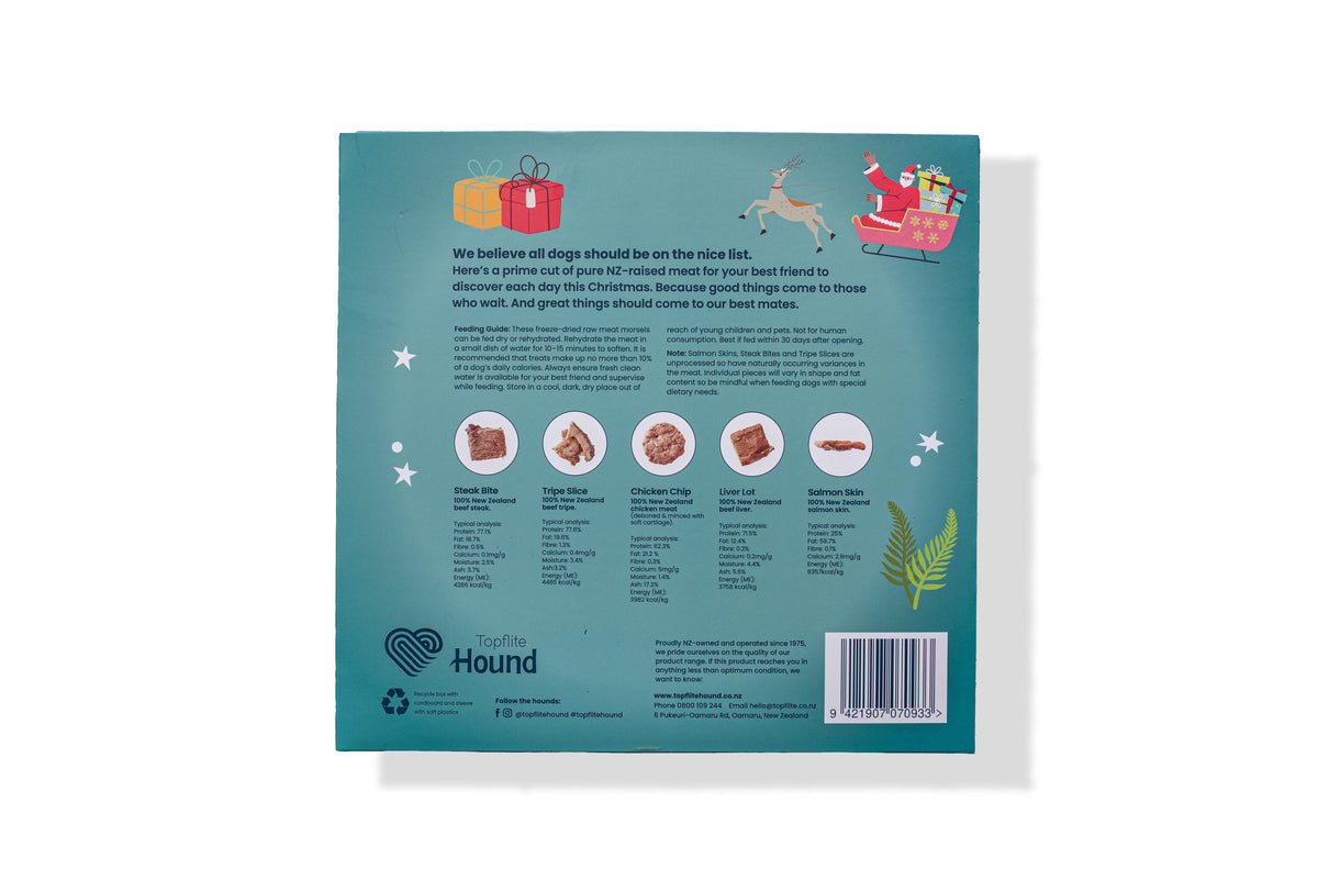 Back of Topflite Hound Advent Calendar