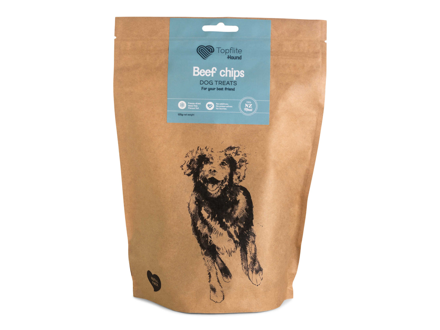 Topflite Hound Beef Chips refill pack