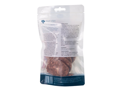Topflite Hound Beef Chips Snack Pack 50g back of packet