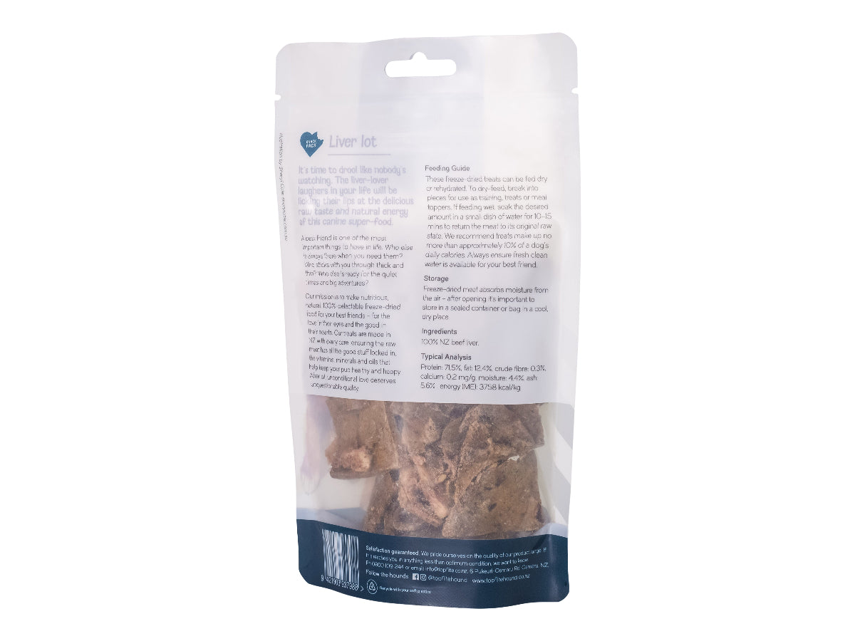 Back of snack pack Liver Lot Topflite Hound